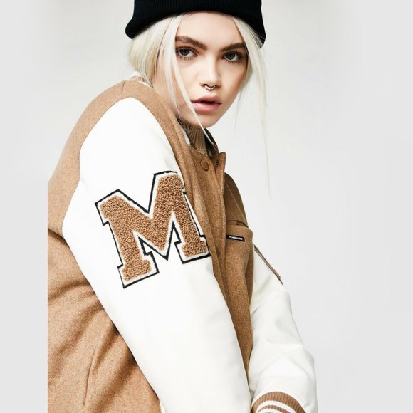 Members Only Jackets & Blazers - Members Only Camel Varsity Jacket Bombers XS